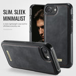CaseMe For iPhone 16e / iPhone 17e C69 Series Magnetic Case Leather Coated TPU Phone Cover