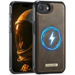 CaseMe For iPhone 16e / iPhone 17e C69 Series Magnetic Case Leather Coated TPU Phone Cover