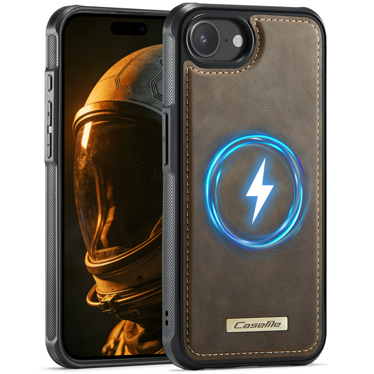 CaseMe For iPhone 16e / iPhone 17e C69 Series Magnetic Case Leather Coated TPU Phone Cover
