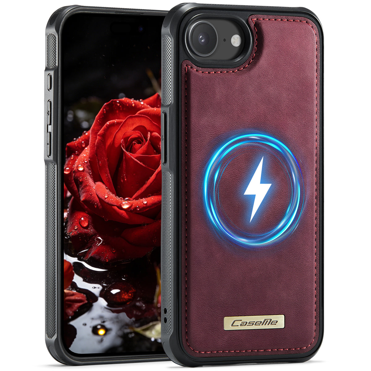 CaseMe For iPhone 16e / iPhone 17e C69 Series Magnetic Case Leather Coated TPU Phone Cover