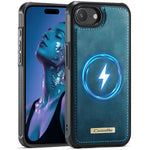 CaseMe For iPhone 16e / iPhone 17e C69 Series Magnetic Case Leather Coated TPU Phone Cover