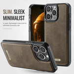 CaseMe For iPhone 14 Pro Max C69 Series Magnetic Case Leather Coated TPU Phone Cover