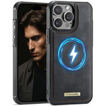 CaseMe For iPhone 14 Pro Max C69 Series Magnetic Case Leather Coated TPU Phone Cover