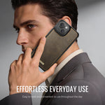 CaseMe For iPhone 13 C69 Series Magnetic Case Leather Coated TPU Phone Cover