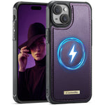 CaseMe For iPhone 13 C69 Series Magnetic Case Leather Coated TPU Phone Cover