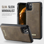 CaseMe For iPhone 11 Pro Max C69 Series Magnetic Case Leather Coated TPU Phone Cover