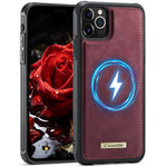 CaseMe For iPhone 11 Pro Max C69 Series Magnetic Case Leather Coated TPU Phone Cover