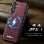 CaseMe For Samsung Galaxy S26 C69 Series Magnetic Case Leather Coated TPU Phone Cover