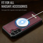 CaseMe For Samsung Galaxy S26 C69 Series Magnetic Case Leather Coated TPU Phone Cover