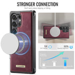 CaseMe For Samsung Galaxy S26 Ultra C69 Series Magnetic Case Leather Coated TPU Phone Cover