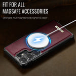 CaseMe For Samsung Galaxy S26 Ultra C69 Series Magnetic Case Leather Coated TPU Phone Cover