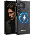 CaseMe For Samsung Galaxy S26 Ultra C69 Series Magnetic Case Leather Coated TPU Phone Cover