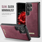 CaseMe til Samsung Galaxy S25 Ultra, magnetisk cover fra C69-serien, TPU-mobilcover med læderbelægning