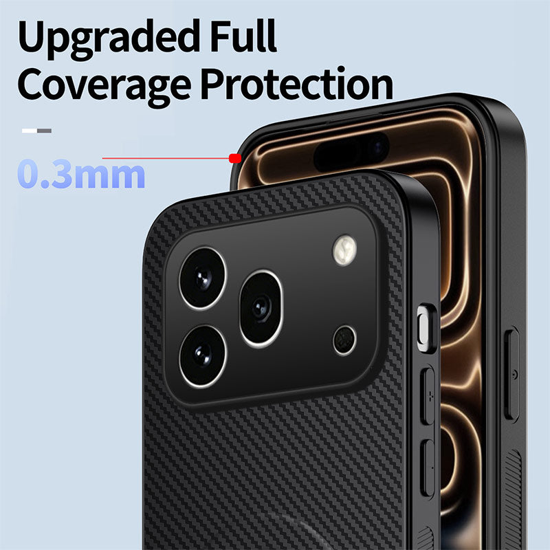 WANLONFENG Magnetiskt skal för Honor 600 Pro 5G QT-serien Stativ Kolfiberstruktur PC TPU mobilskal