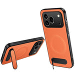 WANLONFENG Magnetiskt skal för Honor 600 Pro 5G QT-serien Stativ Kolfiberstruktur PC TPU mobilskal