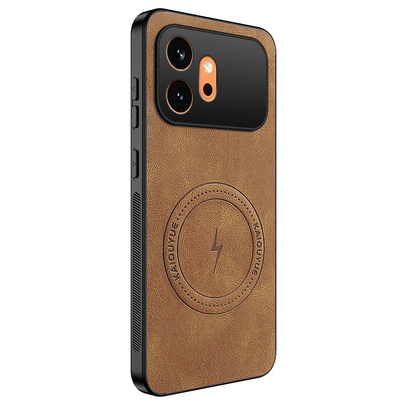 WANLONFENG For Honor 600 5G SD1 Series Magnetisk Cover Nappa Tekstur PC TPU Telefoncover
