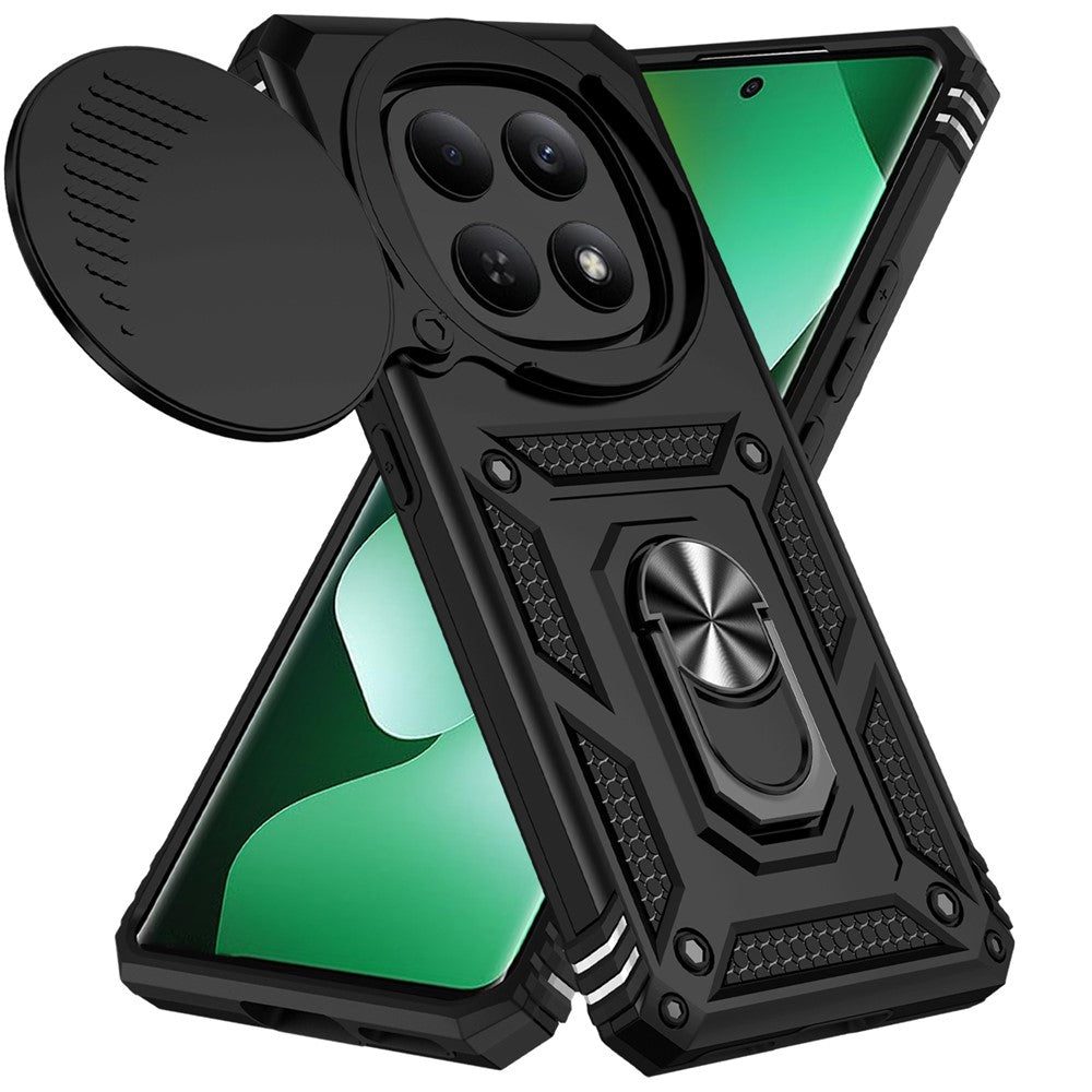 For Xiaomi Redmi Note 15 4G (Global) Case PC + TPU Phone Cover with Lens Protection Kickstand