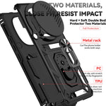 For Xiaomi Redmi Note 15 4G (Global) Case PC + TPU Phone Cover with Lens Protection Kickstand