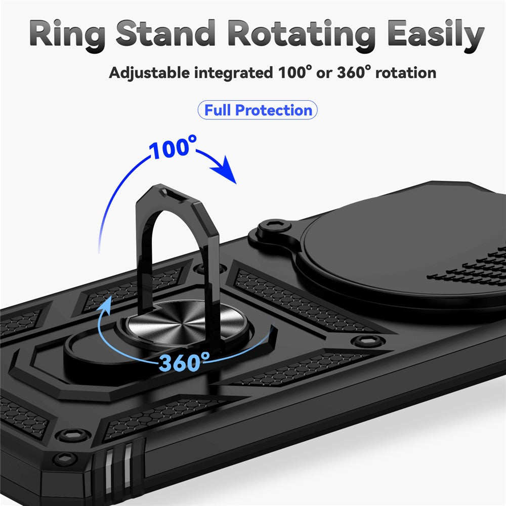For Xiaomi Redmi Note 15 4G (Global) Case PC + TPU Phone Cover with Lens Protection Kickstand