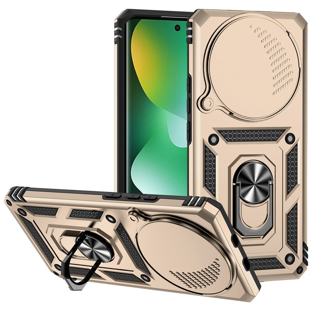 For Xiaomi Redmi Note 15 4G (Global) Case PC + TPU Phone Cover with Lens Protection Kickstand