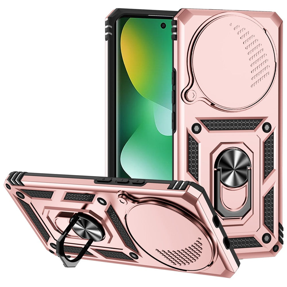 For Xiaomi Redmi Note 15 4G (Global) Case PC + TPU Phone Cover with Lens Protection Kickstand