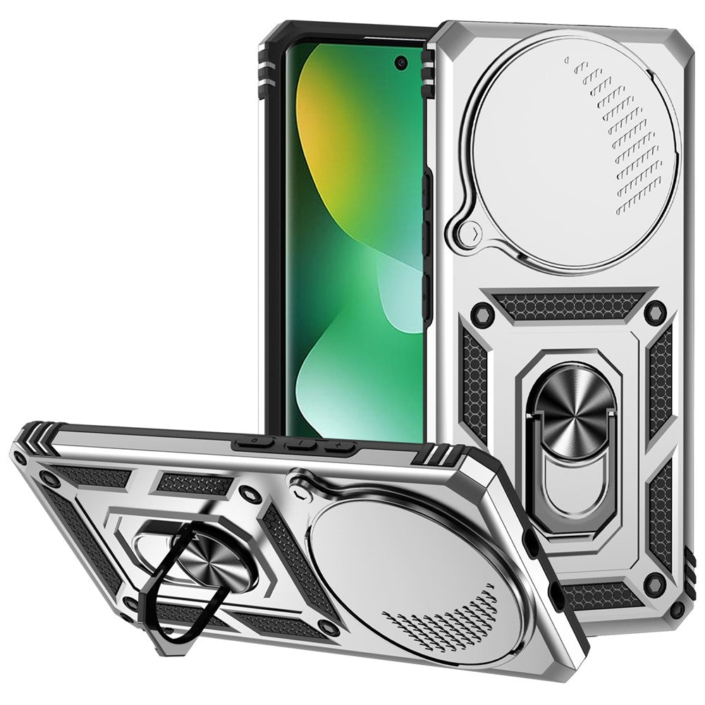 For Xiaomi Redmi Note 15 4G (Global) Case PC + TPU Phone Cover with Lens Protection Kickstand