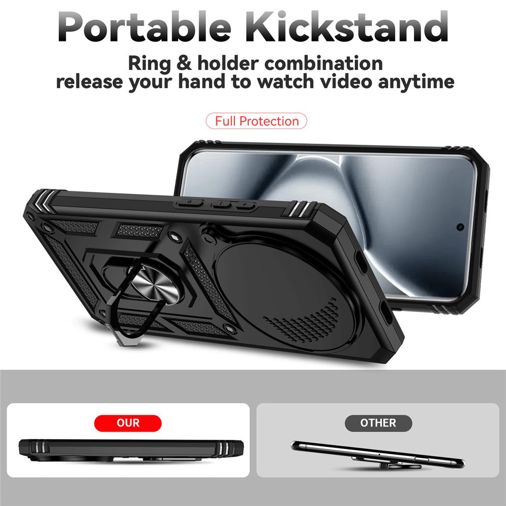 For Xiaomi Redmi Note 15 Pro 5G (Global) Case PC + TPU Phone Cover with Lens Protection Kickstand