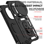 For Xiaomi Redmi Note 15 Pro 5G (Global) Case PC + TPU Phone Cover with Lens Protection Kickstand
