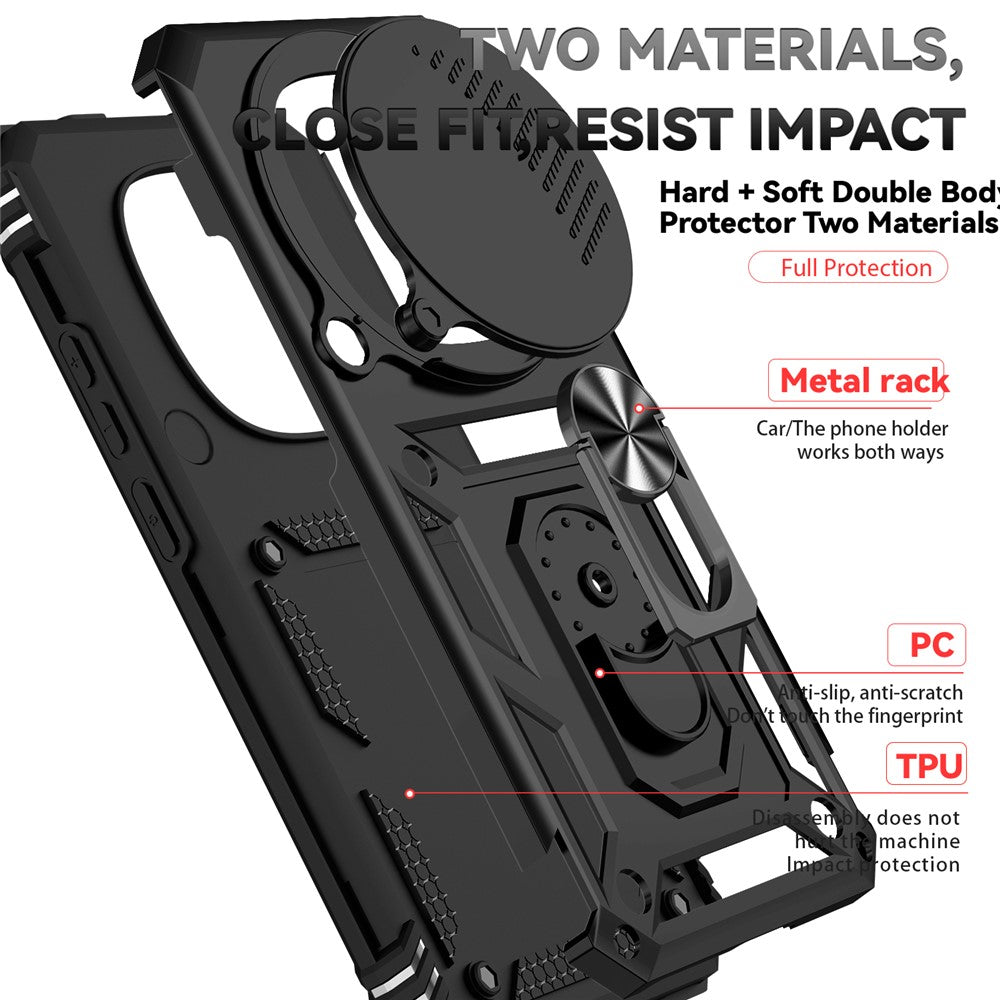 For Xiaomi Redmi Note 15 Pro 5G (Global) Case PC + TPU Phone Cover with Lens Protection Kickstand