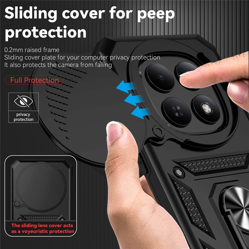 For Xiaomi Redmi Note 15 Pro 5G (Global) Case PC + TPU Phone Cover with Lens Protection Kickstand
