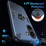 Fodral för Xiaomi Poco X8 Pro 5G / Redmi Turbo 5 5G PC + TPU Drop Defend-mobilskal med ringstöd
