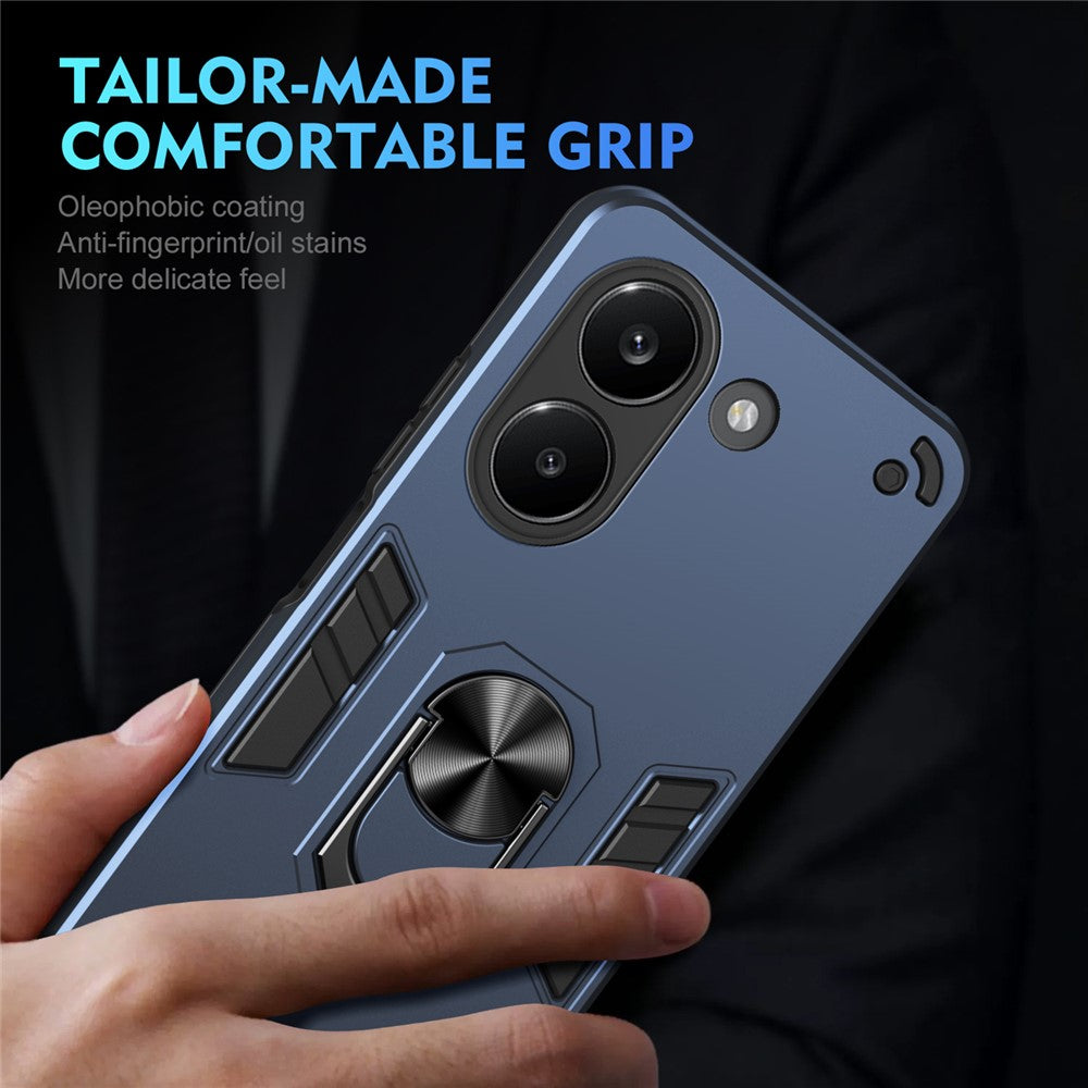Fodral för Xiaomi Poco X8 Pro 5G / Redmi Turbo 5 5G PC + TPU Drop Defend-mobilskal med ringstöd