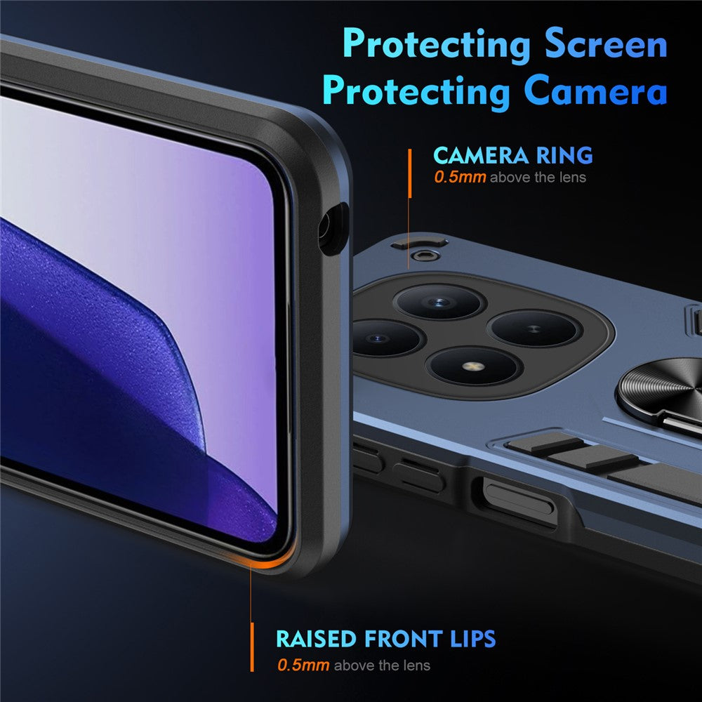 For Xiaomi Redmi Note 15 Pro 4G (Global) Case PC + TPU Drop Defend Phone Cover with Ring Kickstand