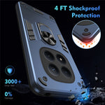 For Xiaomi Redmi Note 15 Pro 4G (Global) Case PC + TPU Drop Defend Phone Cover with Ring Kickstand