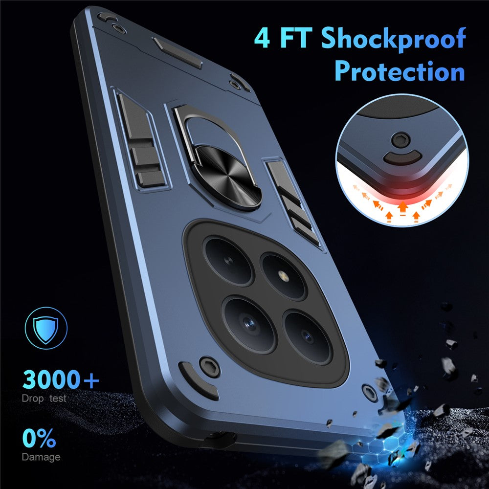 For Xiaomi Redmi Note 15 Pro 4G (Global) Case PC + TPU Drop Defend Phone Cover with Ring Kickstand