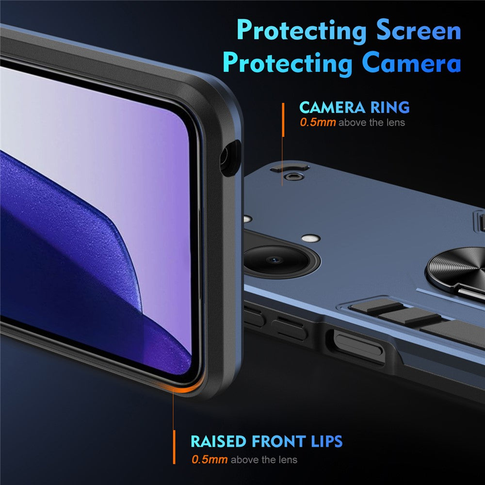 Case For Xiaomi Poco X8 Pro Max 5G  /  Redmi Turbo 5 Max 5G PC + TPU Drop Defend Phone Cover with Ring Kickstand