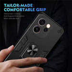 Case For Oppo Reno15 Pro Max 5G (Global)  /  Reno15 Pro 5G (China) PC + TPU Drop Defend Phone Cover with Ring Kickstand