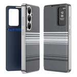 For Samsung Galaxy A56 5G  /  A36 5G Case Card Slot View Window Gradient Color Checkered Pattern Leather Phone Cover