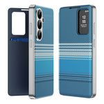 For Samsung Galaxy A56 5G  /  A36 5G Case Card Slot View Window Gradient Color Checkered Pattern Leather Phone Cover