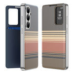 For Samsung Galaxy A56 5G  /  A36 5G Case Card Slot View Window Gradient Color Checkered Pattern Leather Phone Cover