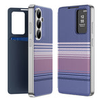 For Samsung Galaxy A56 5G  /  A36 5G Case Card Slot View Window Gradient Color Checkered Pattern Leather Phone Cover