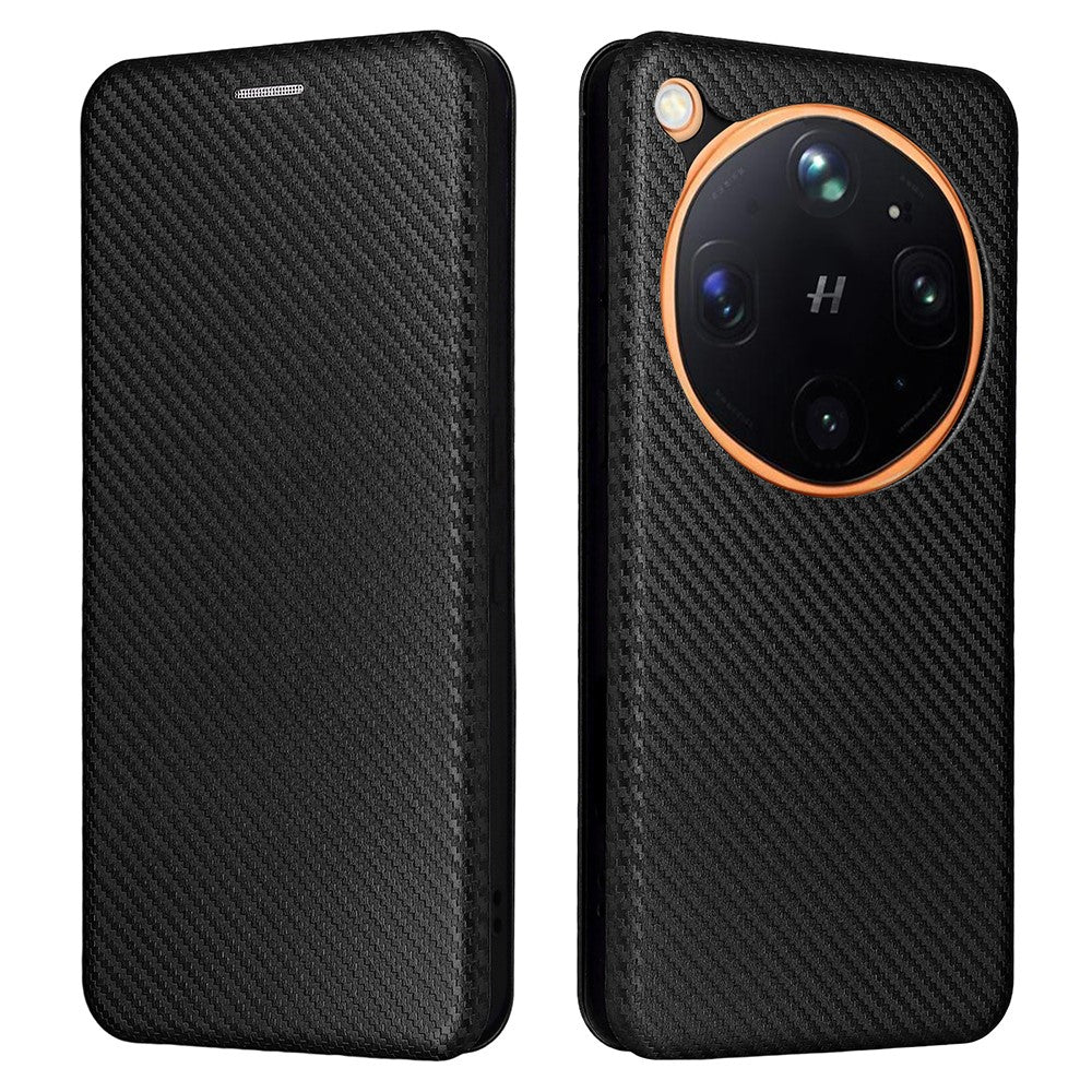 For Oppo Find X9 Ultra 5G Case Carbon Fiber Texture Drop-Proof PU Leather Phone Cover