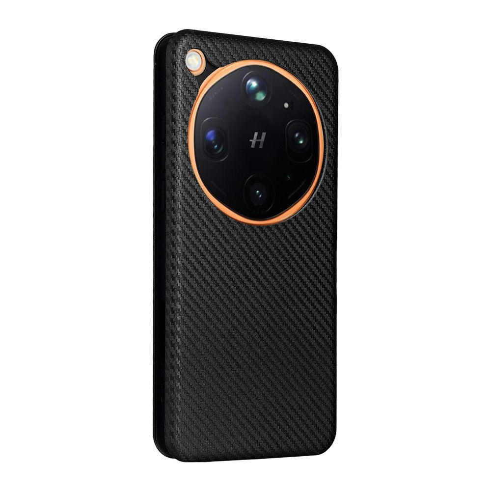 For Oppo Find X9 Ultra 5G Case Carbon Fiber Texture Drop-Proof PU Leather Phone Cover