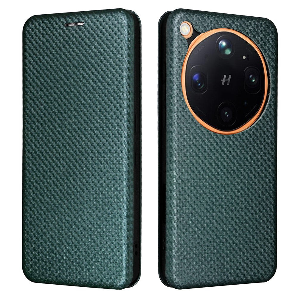 For Oppo Find X9 Ultra 5G Case Carbon Fiber Texture Drop-Proof PU Leather Phone Cover