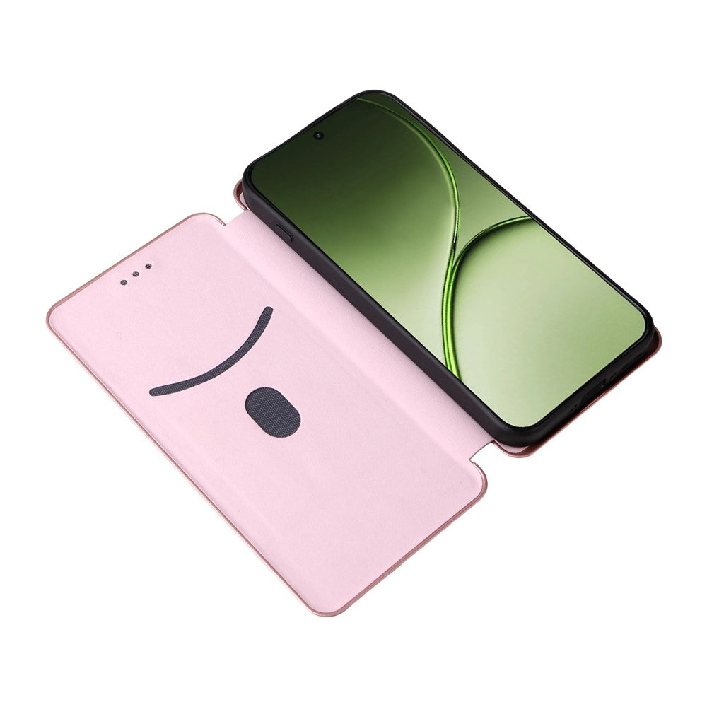 For OnePlus 15T 5G Case Carbon Fiber Texture Drop-Proof PU Leather Phone Cover