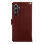For Samsung Galaxy A34 5G Wallet Case Crazy Horse Texture Leather Flip Phone Cover with Magnetic Closure