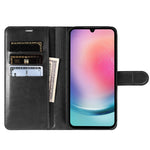 For Samsung Galaxy A24 5G Wallet Case Crazy Horse Texture Leather Flip Phone Cover with Magnetic Closure