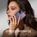 CASEME for iPhone 12  / 12 Pro C69 Series Magnetic Case Leather Coated TPU Phone Cover