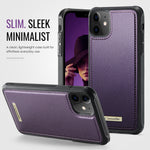CASEME for iPhone 12  / 12 Pro C69 Series Magnetic Case Leather Coated TPU Phone Cover