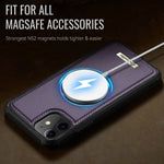 CASEME for iPhone 12  / 12 Pro C69 Series Magnetic Case Leather Coated TPU Phone Cover